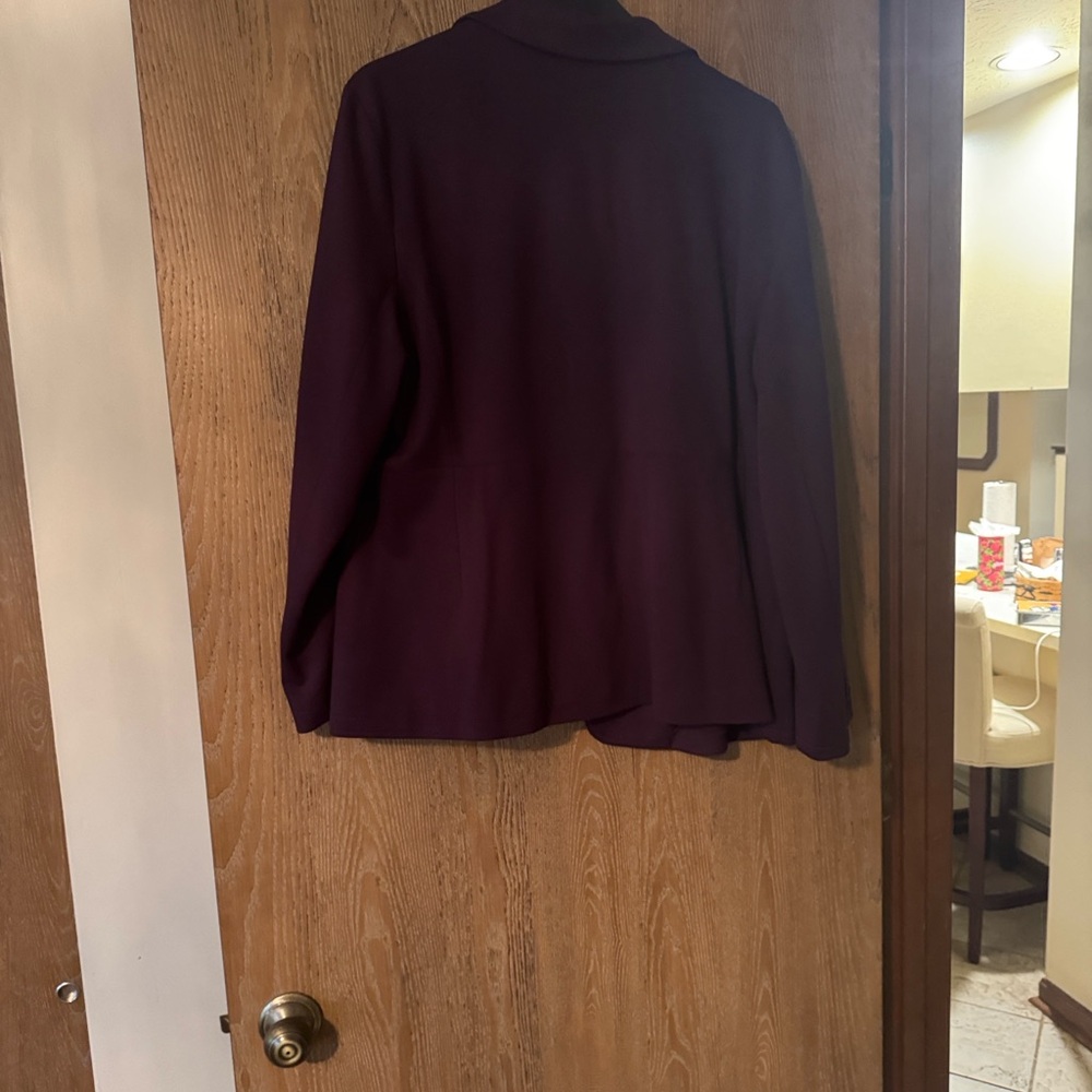 4/$30 Sale! EUC XL J. Jill Burgundy / Maroon fully lined Women's Blazer - Picture 7 of 8